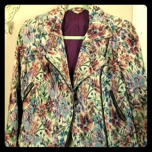 Free People Tapestry Motorcycle Jacket